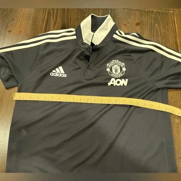 2017/18 Manchester United Football Soccer Adidas Polo Shirt - Picture 7 of 8